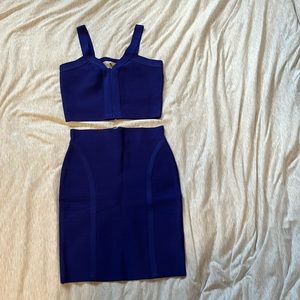 GUESS Blue Top & Bottom Skirt Set